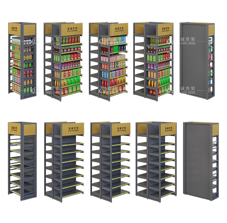 超市鋼木結(jié)合貨架圖片1-5